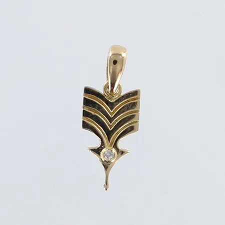 Timanttiriipus 1xn.0.01ct, korkeus 22mm, 585,  Paino: 1,2 g