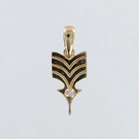 Timanttiriipus 1xn.0.01ct, korkeus 22mm, 585, Paino: 1,2 g