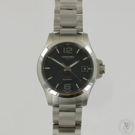 Teräsrannekello Longines V.H.P. Conquest, quartz, Ø 40mm, pituus 200mm, laatikko ja takuukortti, ostettu 20.5.2022. 