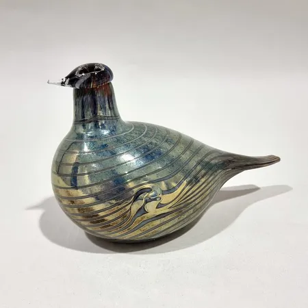 Nuutajärvi koristelintu Oiva Toikka Alli, ei signeerausta, korkeus 145mm, pituus 215mm