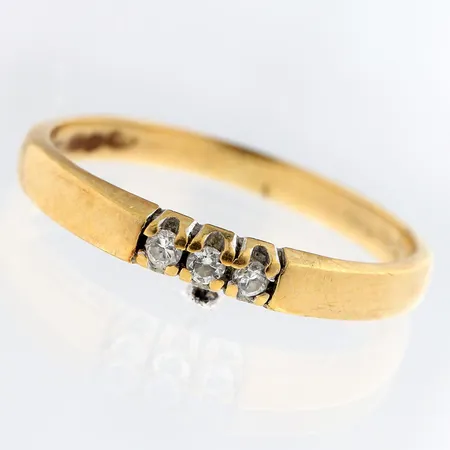 Timanttisormus 3xn.0.02ct, koko 17, 585,  Paino: 1,8 g