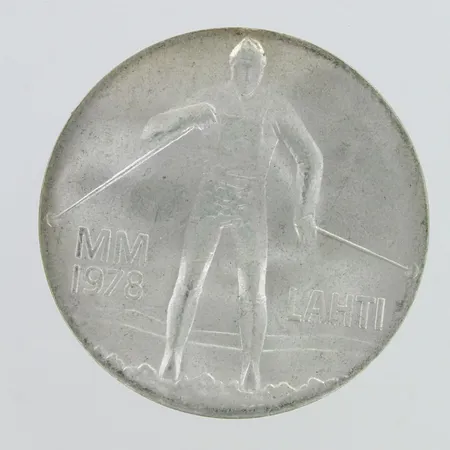 Juhlaraha, Lahti MM 1978, nimellisarvo 25mk, 500,   Paino: 26,6 g