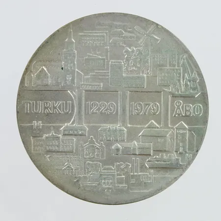 Juhlaraha, Turku 1229-1979, nimellisarvo 25mk, 500,  Paino: 26,2 g