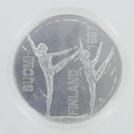 Juhlaraha Paavo Nurmi 1997, nimellisarvo 100mk, 925,   Paino: 21,8 g