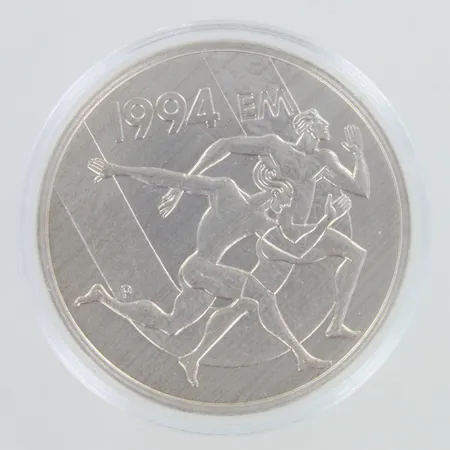 Juhlaraha Yleisurheilun EM-kisat 1994, nimellisarvo 100mk, 925,  Paino: 24 g