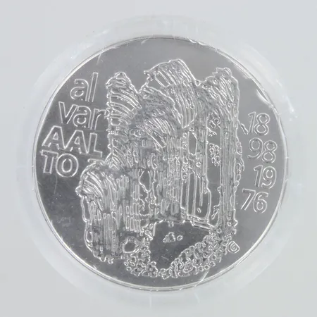 Juhlaraha Alvar Aalto 1998, nimellisarvo 100mk, 925,  Paino: 22 g