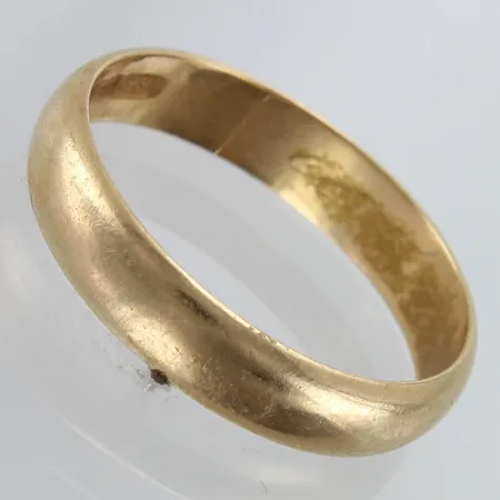 Sileä sormus, kaiverrettu, käytön jälkiä, koko 20½, 750,  Paino: 5,3 g
