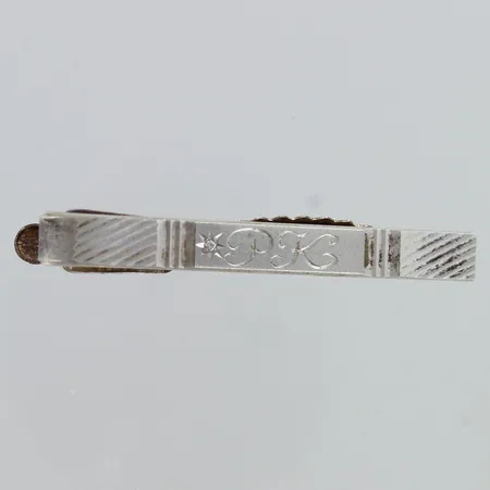 Kravatinpidin timantilla 1xn.0.01ct, kaiverrettu, pituus 47mm, 800hbr,  Paino: 4,8 g