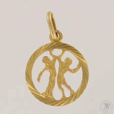 Horoskooppiriipus, Kaksoset, korkeus 25mm, 750,  Paino: 2 g
