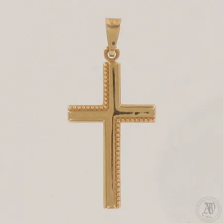 Ristiriipus, kaiverrettu, korkeus 34mm, 585,  Paino: 1,3 g