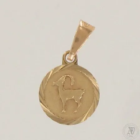 Horoskooppiriipus, Kauris, korkeus 16mm, 585,  Paino: 0,6 g