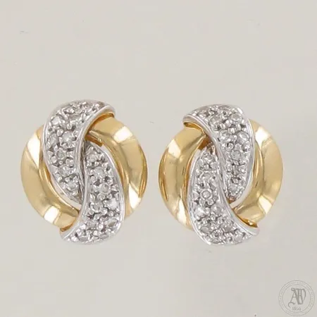 Timanttikorvakorut 36xn.0.005ct, korkeus 12mm, 585,  Paino: 3,2 g