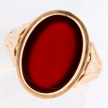 Kivisormus, kaiverrettu, koko 22½, 585br,  Paino: 5,9 g