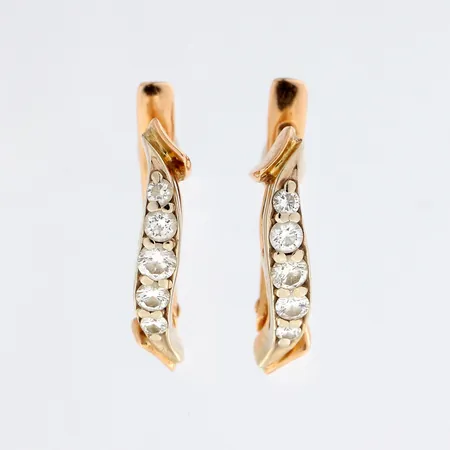 Timanttikorvakorut 2xn.0.06ct, 4xn.0.04ct ja 4xn.0.02ct, 585,  Paino: 3,6 g