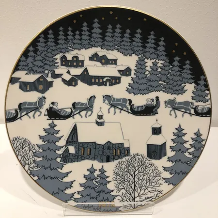 Seinälautanen Arabia Joululautanen 1978, design R. Uosikkinen, Ø 230mm