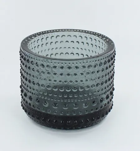 Tuikkulyhty Iittala, Kastehelmi, korkeus 64mm, harmaa