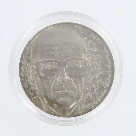 Juhlaraha, Urho Kekkonen 1975, nimellisarvo 10 mk, 500, Paino: 24 g