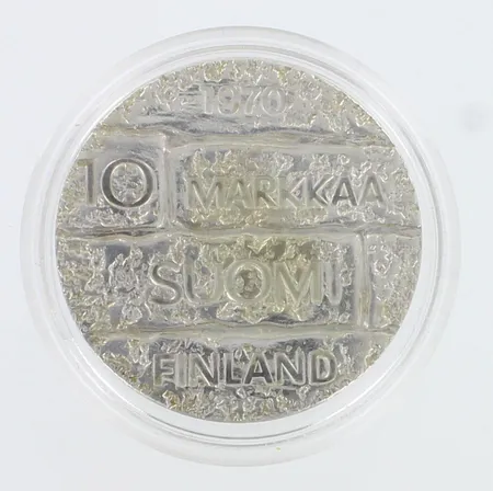 Juhlaraha, J.K Paasikivi 1970, nimellisarvo 10mk, 500,  Paino: 22,5 g