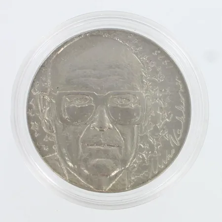 Juhlaraha, Urho Kekkonen 1975, nimellisarvo 10 markkaa, 500, Paino: 23,5 g