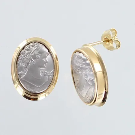 Kuvioidut korvakorut, korkeus 15,6mm, 750,  Paino: 2,3 g