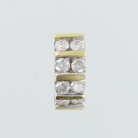 Yksi timanttikorvarengas 8xn.0.006ct, korvakorut Ø 15mm, leveys 5,6mm, 585,   Paino: 4,2 g