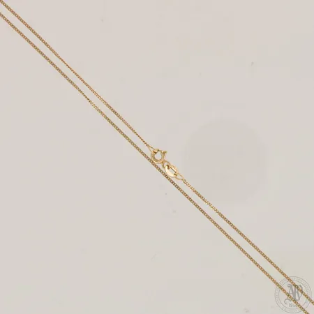 Panssarikaulaketju, pieniä käytön jälkiä, pituus 42,5cm, 585,  Paino: 1,6 g