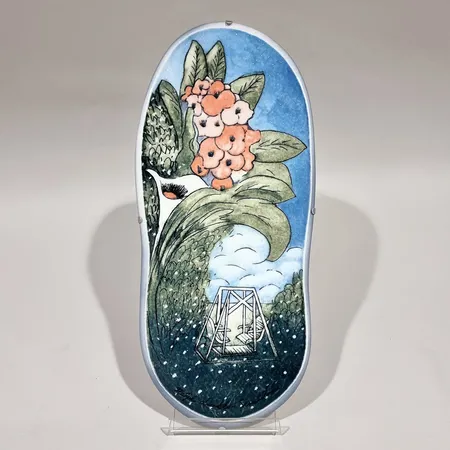 Seinälautanen, Arabia, Design Heljä Liukko-Sundström, leveys 17,5cm, korkeus 39cm