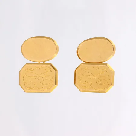 Kalvosinnapit, kaiverrettu, mitat 18x13mm, 750, Paino: 10,7 g