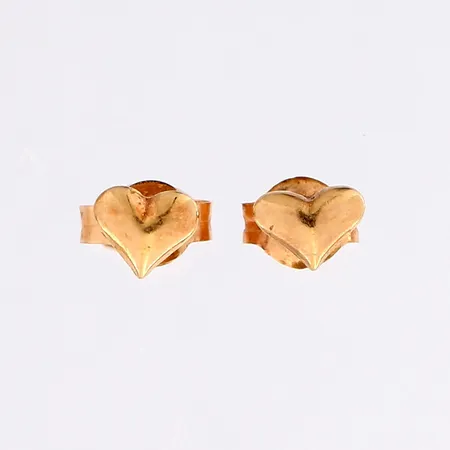 Sydän-korvakorut leveys 4mm, 585,  Paino: 0,3 g