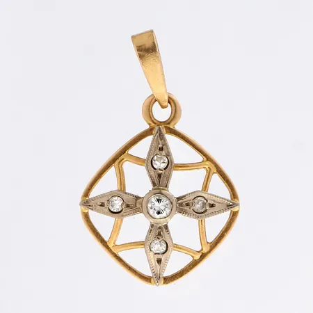 Timanttiriipus 1xn.0.03ct ja 4xn.0.01ct, 750,  Paino: 1 g