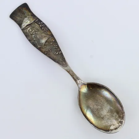 Kummilusikka, kaiverrettu, pituus 136mm, 813h,  Paino: 27,8 g