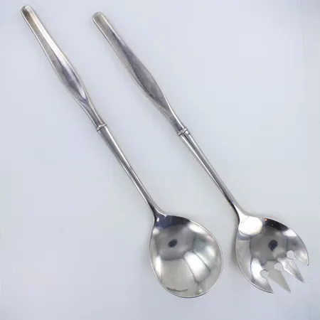 Salaatti-ottimet, pituus 285mm, design Tapio Wirkkala, käytön jälkiä, 830br,  Paino: 201,3 g