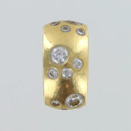 Timanttiriipus 3xn.0.07ct 9xn.0.01ct, korkeus 12mm, 750,  Paino: 1,9 g