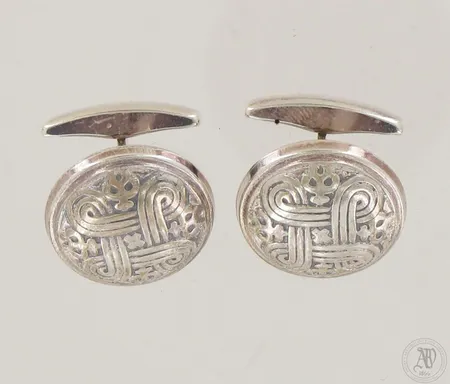 Kalvosinnapit Kalevala Koru, Hannunvaakuna, Ø 20mm, 925br,  Paino: 10,1 g
