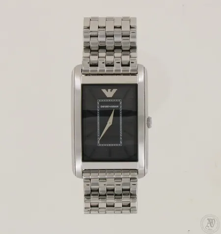Teräsrannekello Emporio Armani, AR-1900, 111512, taulun mitat 32x55mm, quartz:paristo loppunut, lisäpalat ja laatikko, takuukortti