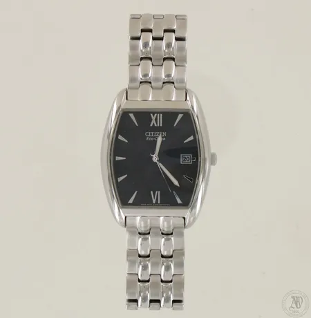 Teräsrannekello Citizen Eco-Drive, 790879, taulun mitat 32x45mm, quartz, lisäpalat ja takuutodistus