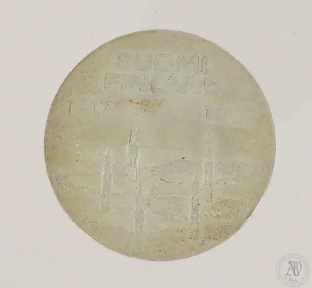 Juhlaraha, Suomen itsenäisyyden kunniaksi 1917-1967, nimellisarvo 10mk, 900,  Paino: 24,1 g