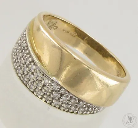 Timanttisormus 36xn.0.005ct, koko 17¾, 585,  Paino: 5,4 g