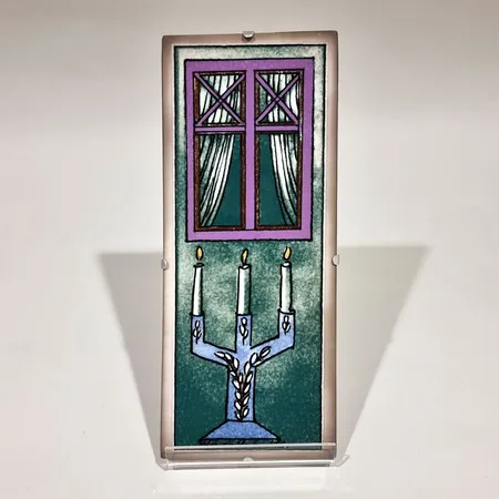 Seinälautanen, Arabia, Heljä Liukko-Sundström, Kodin kynttilät, mitat 250x105mm