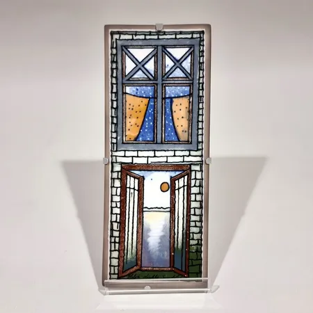 Seinälautanen, Arabia, Heljä Liukko-Sundström, Kodin kuva sydämessä, mitat 250x105mm