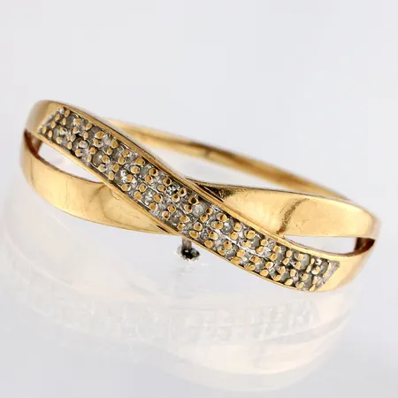 Timanttisormus 22xn.0.005ct, koko 20½, 375br Paino: 1,8 g
