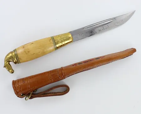 Puukko Kustaa Lammi, Kauhava, pituus 20cm, tuppi