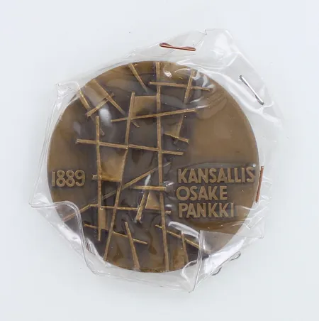 Pronssimitalli, Kansallisosakepankki 1889, Heikki Häivaoja, Ø 70mm
