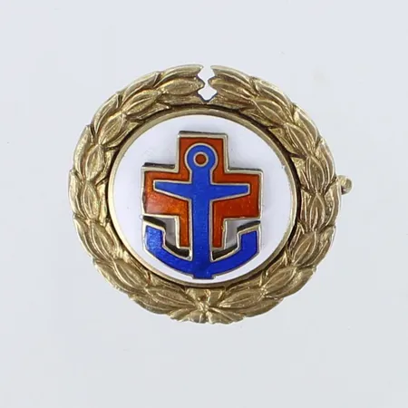 Emaloitu rintaneula, Ø 27mm, kaiverrus 462, 813br,  Paino: 11,7 g