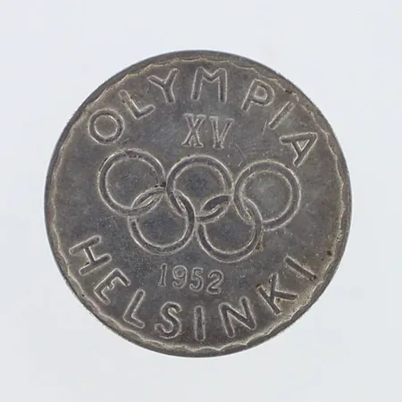 Juhlaraha, Suomi, Olympia XV Helsinki 1952, nimellisarvo 500mk, 500, Paino: 12 g