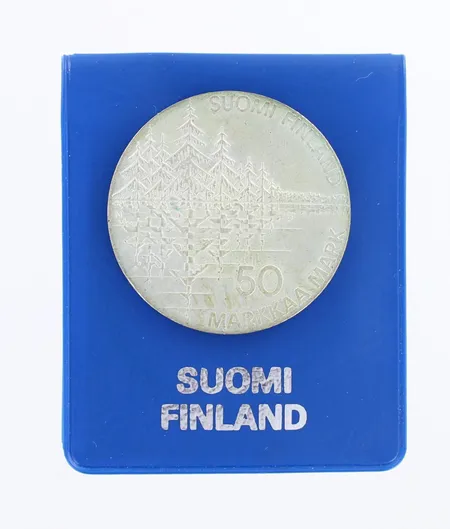 Hopearaha, Kalevala 1835-1985, nimellisarvo 50mk, 500,  Paino: 20 g