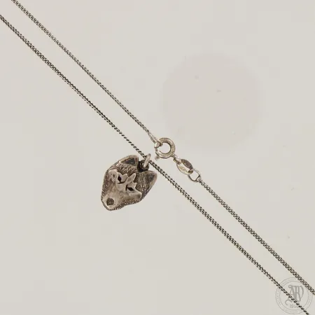 Panssarikaulaketju riipuksella, ketjun pituus 45cm, riipus 20mm, 925,  Paino: 5,2 g