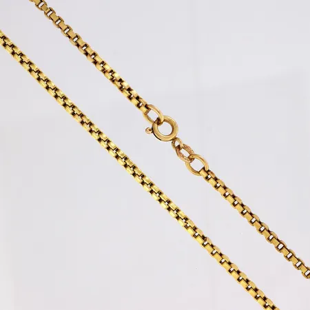 Venetsia-kaulaketju, käytön jälkiä, pituus 50,5cm, leveys 2,1mm, 585,  Paino: 6,7 g