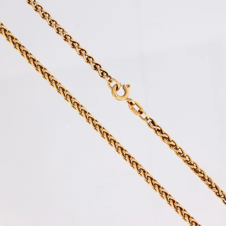 Kaulaketju, pituus 44,5cm, leveys 2,4mm, 585,  Paino: 4,5 g