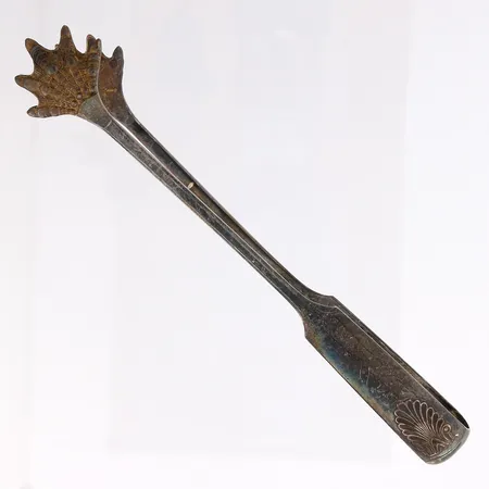 Sokeripihdit, kaiverrettu, Musla, pituus 130mm, vuodelta 1929, 813, Paino: 23,2 g